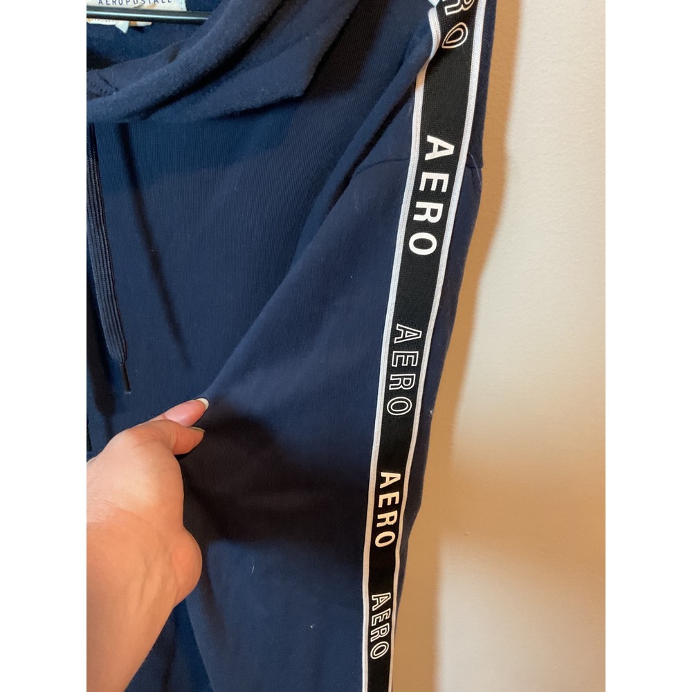 Aeropostale Mens Dark Navy Blue Hooded Sweatshirt Pullover Hoodie Size‎ XL - Picture 4 of 8